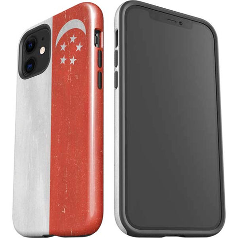 Singapore Flag Distressed iPhone 12 Impact Case
